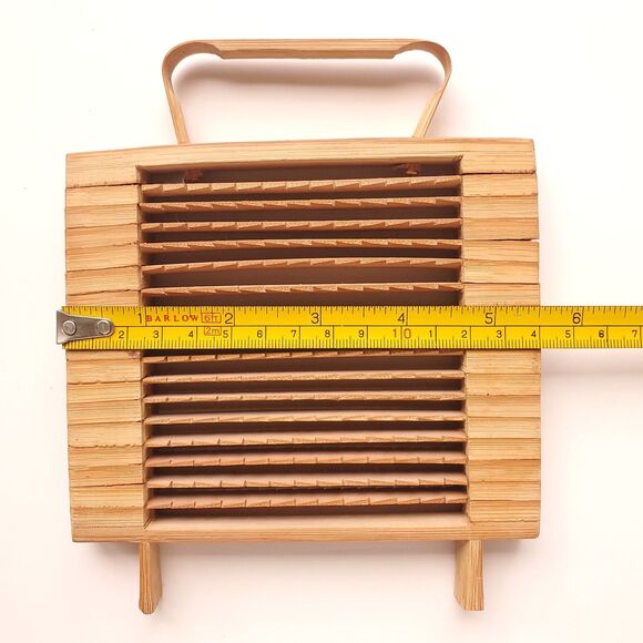 Bamboo Ginger Grater Vintage 5.5” x 6.5” Rustic Decor Farmhouse Garlic Zest - Picture 7 of 11